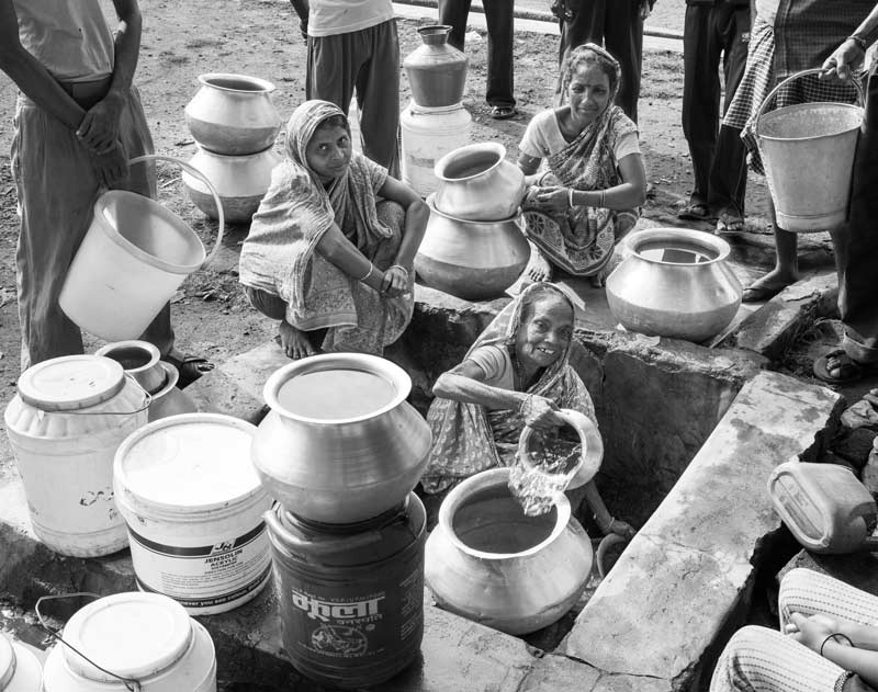 A public water supply point in Jharia Coal Fields, Dhanbad district, Jharkhand